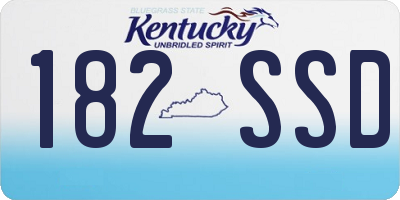 KY license plate 182SSD