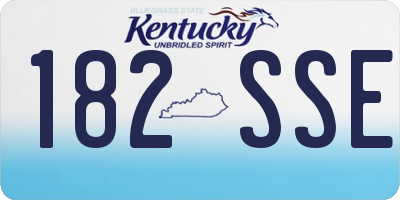 KY license plate 182SSE