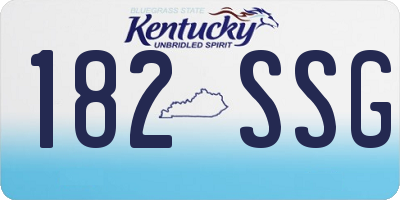 KY license plate 182SSG