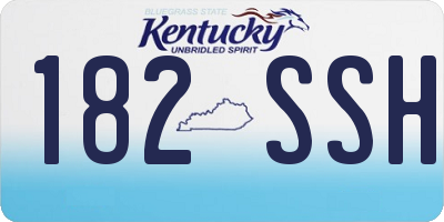 KY license plate 182SSH