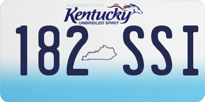 KY license plate 182SSI