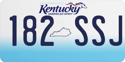 KY license plate 182SSJ