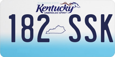 KY license plate 182SSK
