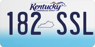 KY license plate 182SSL