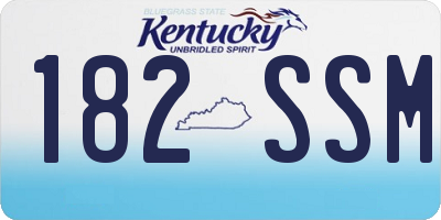 KY license plate 182SSM