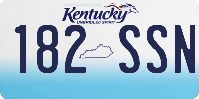 KY license plate 182SSN
