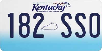 KY license plate 182SSO