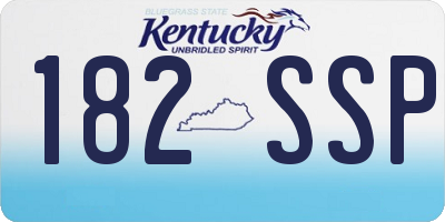 KY license plate 182SSP