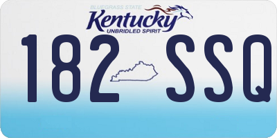 KY license plate 182SSQ