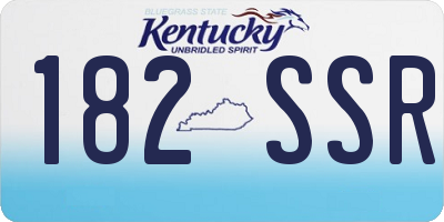 KY license plate 182SSR
