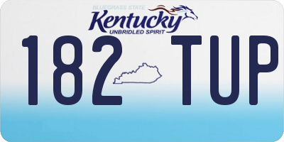 KY license plate 182TUP