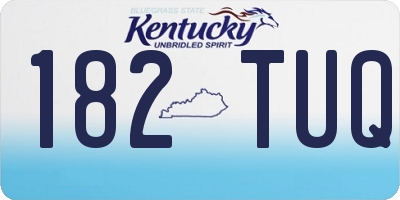 KY license plate 182TUQ