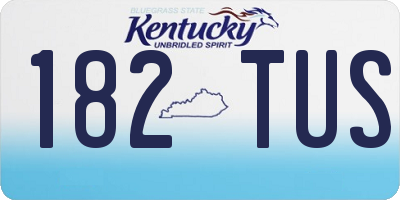 KY license plate 182TUS