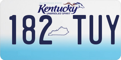 KY license plate 182TUY