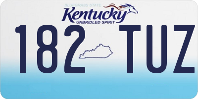 KY license plate 182TUZ