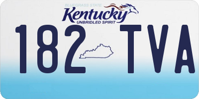 KY license plate 182TVA