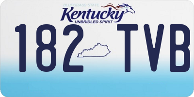 KY license plate 182TVB
