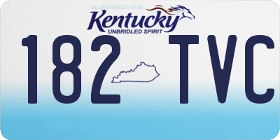 KY license plate 182TVC