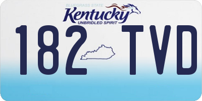 KY license plate 182TVD