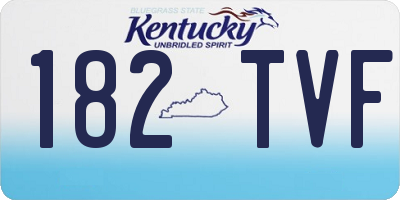 KY license plate 182TVF