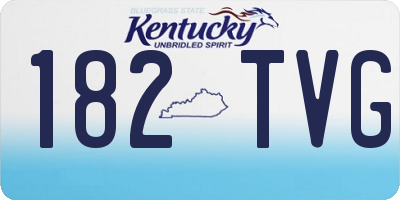 KY license plate 182TVG