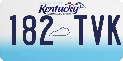 KY license plate 182TVK