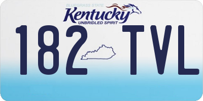 KY license plate 182TVL