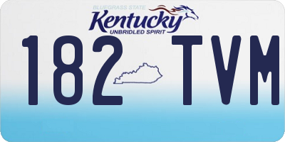 KY license plate 182TVM