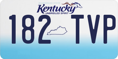KY license plate 182TVP