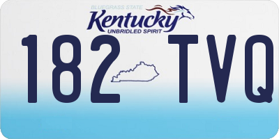 KY license plate 182TVQ