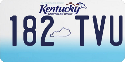 KY license plate 182TVU