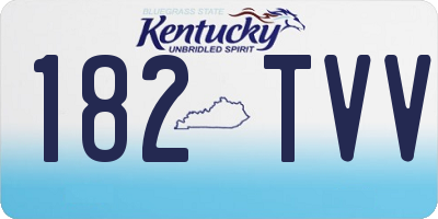 KY license plate 182TVV