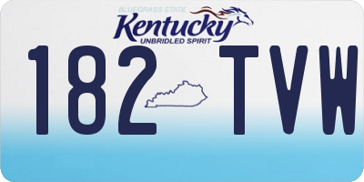 KY license plate 182TVW
