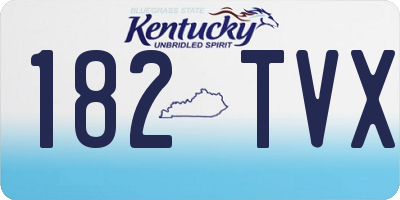 KY license plate 182TVX