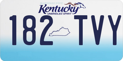 KY license plate 182TVY