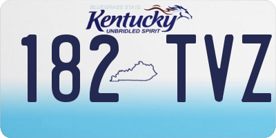 KY license plate 182TVZ