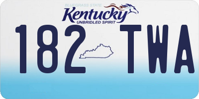 KY license plate 182TWA