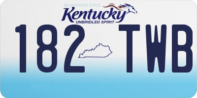 KY license plate 182TWB