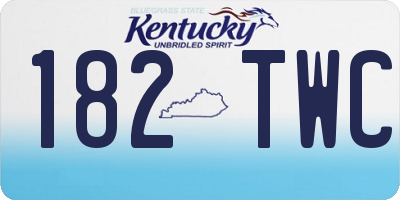 KY license plate 182TWC