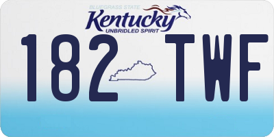 KY license plate 182TWF