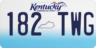 KY license plate 182TWG
