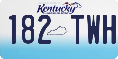 KY license plate 182TWH