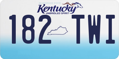 KY license plate 182TWI