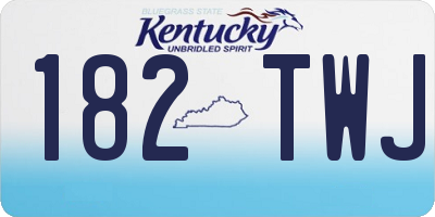KY license plate 182TWJ