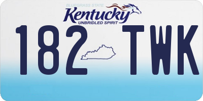 KY license plate 182TWK