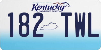 KY license plate 182TWL