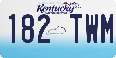 KY license plate 182TWM