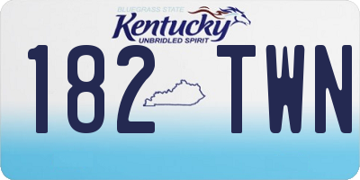 KY license plate 182TWN