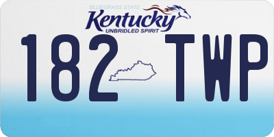 KY license plate 182TWP