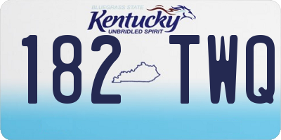 KY license plate 182TWQ